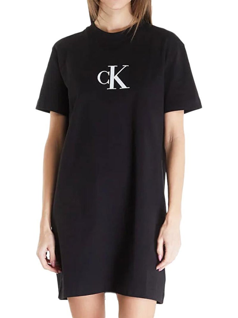 Robe de Cetim Preta Calvin Klein Jeans para Mulher Preto - Kiabi