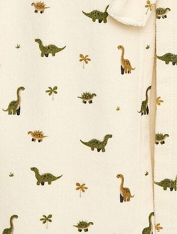 Robe de Chambre com Estampado em Algodão Felpudo