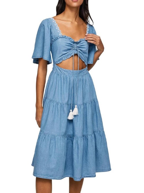 Robe de Ganga Pepe Jeans Aitana para Mulher - Kiabi Robe de Ganga Pepe Jeans Aitana para Mulher - Kiabi