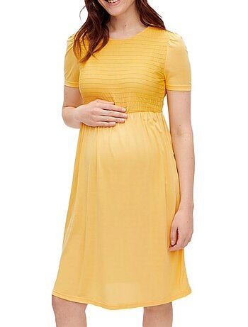 Robe de Gravidez Amarela para Mulher Mamalicious Lina