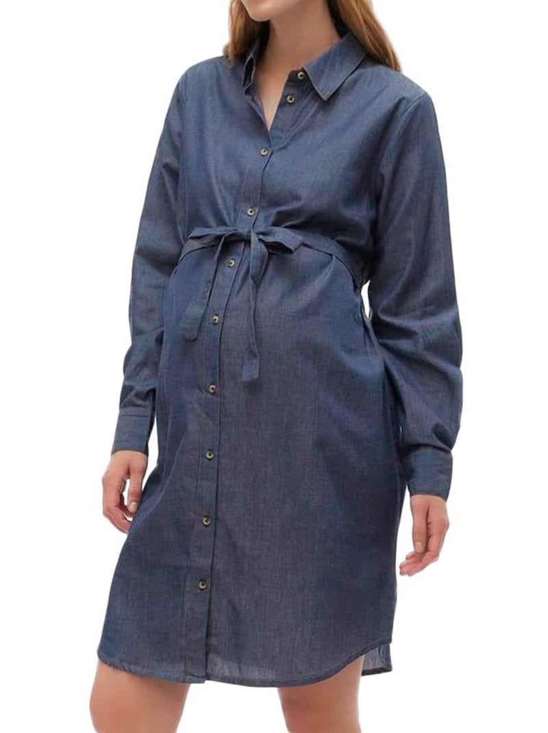 Robe de Gravidez Azul para Mulher Mamalicious Natalia Azul - Kiabi