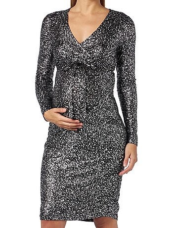 Robe de Gravidez Preta para Mulher Mamalicious Melin