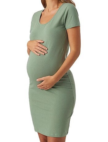 Robe de gravidez verde mamalicious mia para mulher