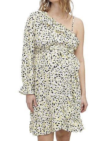 Robe de Gravidez Vero Moda Lea Amarelo e Preto para Mulher