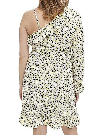 Robe de Gravidez Vero Moda Lea Amarelo e Preto para Mulher