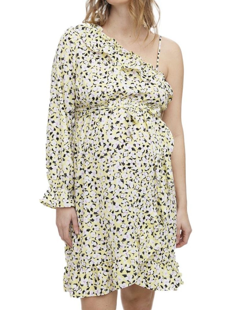 Robe de Gravidez Vero Moda Lea Amarelo e Preto para Mulher Amarelo - Kiabi