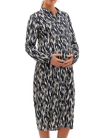 Robe de Gravidez Vero Moda Maternity Joy em Preto/Cru para Mulher