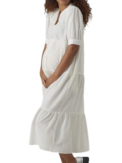 Robe de Grossesse Branca para Mulher Vero Moda Maternity Milan - Kiabi Robe de Grossesse Branca para Mulher Vero Moda Maternity Milan - Kiabi