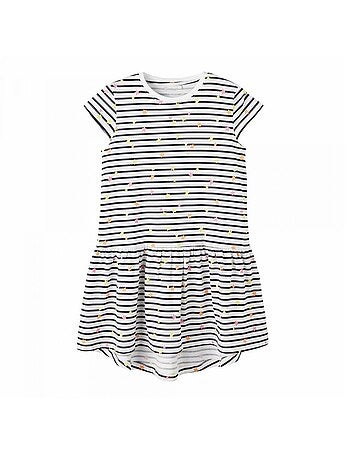 Robe de Menina Name it Frida Branca às Riscas