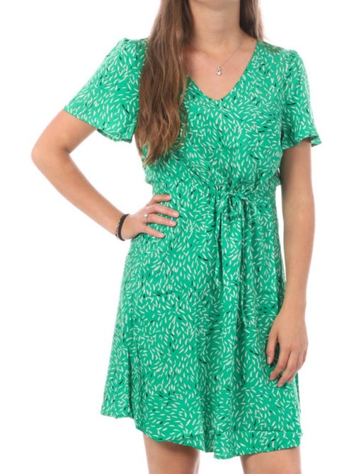Robe de Mulher Verde com Padrões Vero Moda Easy - Kiabi Robe de Mulher Verde com Padrões Vero Moda Easy - Kiabi