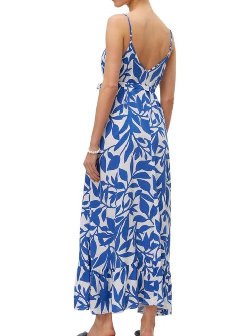 Robe de Mulher Vero Moda Easy Joy Branca/Azul com Padrões - Kiabi Robe de Mulher Vero Moda Easy Joy Branca/Azul com Padrões - Kiabi