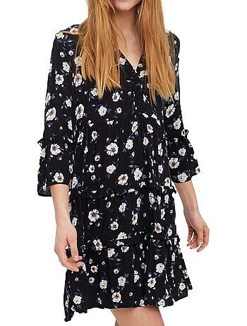 Vero moda easy: robe branca com flores para mulher