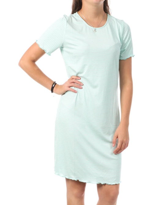 Robe de Mulher Vero Moda Madi Jill Turquesa com Padrões - Kiabi Robe de Mulher Vero Moda Madi Jill Turquesa com Padrões - Kiabi
