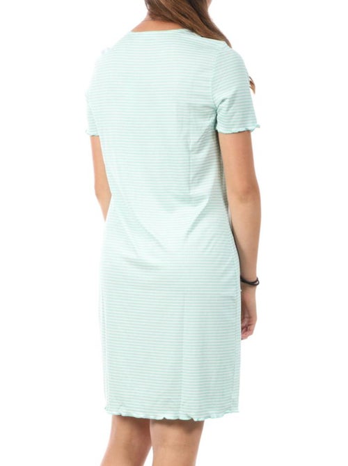 Robe de Mulher Vero Moda Madi Jill Turquesa com Padrões - Kiabi Robe de Mulher Vero Moda Madi Jill Turquesa com Padrões - Kiabi