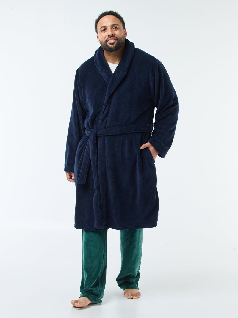 Robe de noite em polar ultramacio Azul - Kiabi