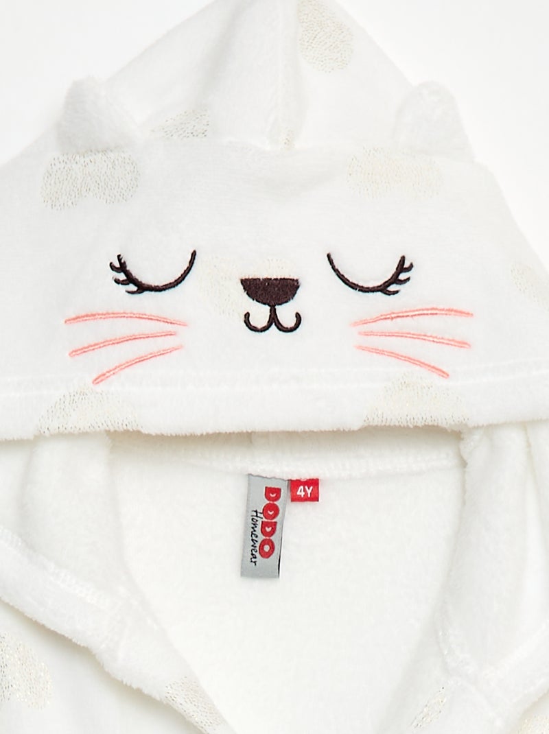 Robe de quarto em polar Branco - Kiabi