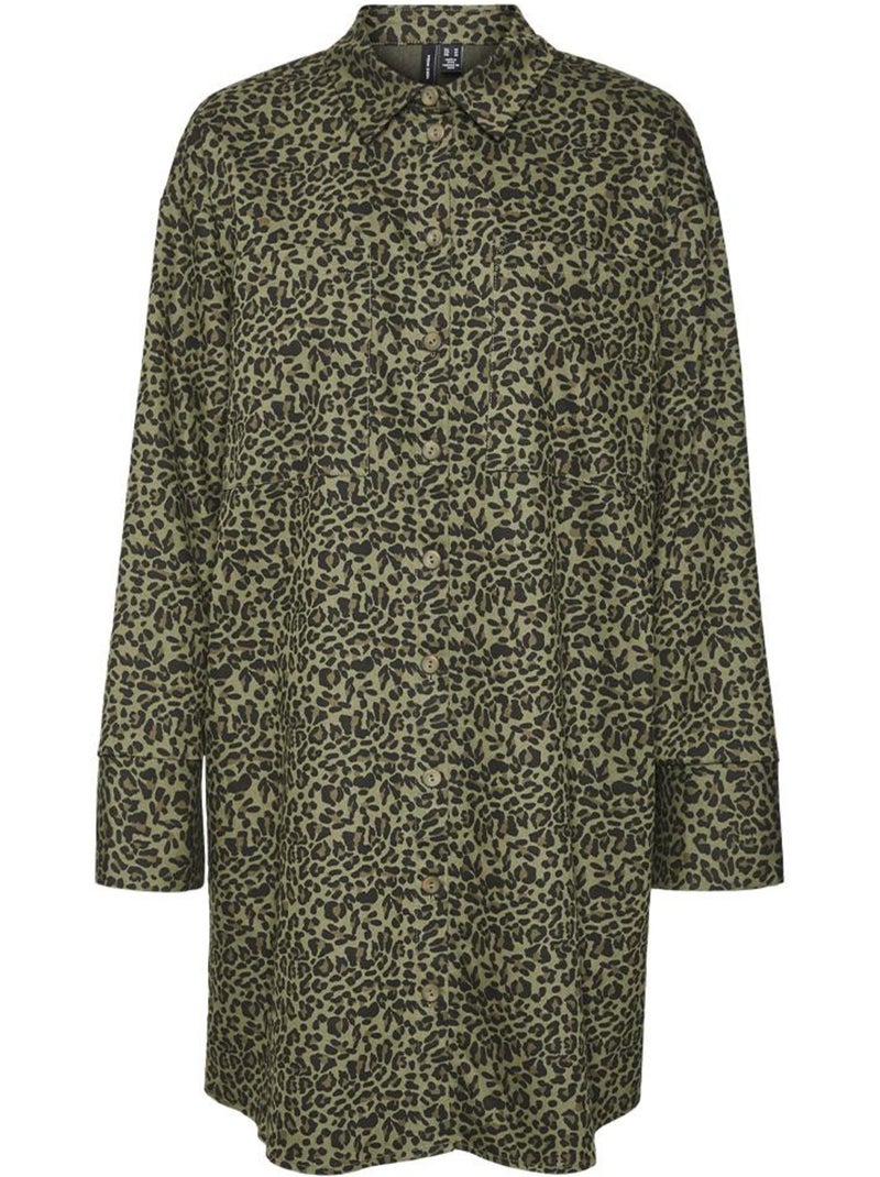 Robe de Quimono Leopardo Caqui para Mulher Vero Moda Edith Verde cáqui claro - Kiabi