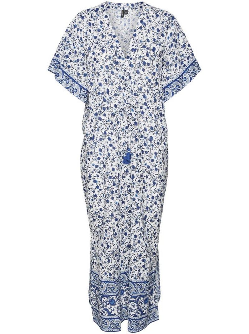 Robe feminina vero moda ilan azul e branca Azul - Kiabi