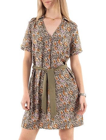 Robe Kaki Floral para Mulher Kaporal COLIN
