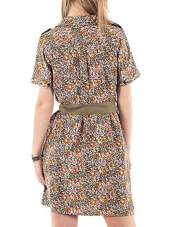 Robe Kaki Floral para Mulher Kaporal COLIN