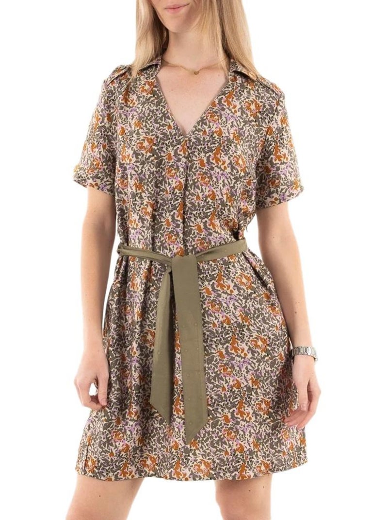 Robe Kaki Floral para Mulher Kaporal COLIN Verde cáqui claro - Kiabi