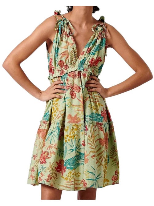 Robe Kaporal Crisse Verde com Padrões para Mulher - Kiabi