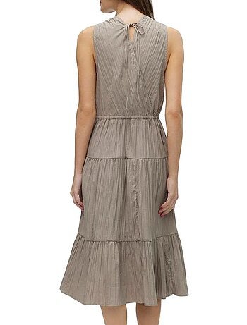 Robe Midi Castanha de Mulher Vero Moda