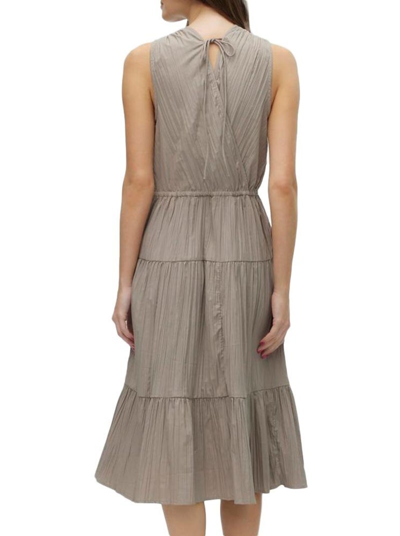 Robe Midi Castanha de Mulher Vero Moda Castanho-capuccino - Kiabi