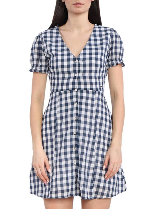 Robe Pepe Jeans Aliyah para Mulher, Branca e Azul-Marinho - Kiabi Robe Pepe Jeans Aliyah para Mulher, Branca e Azul-Marinho - Kiabi