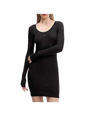 Robe Preta de Mulher Tommy Hilfiger Tjw Irregular Rib