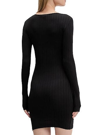Robe Preta de Mulher Tommy Hilfiger Tjw Irregular Rib