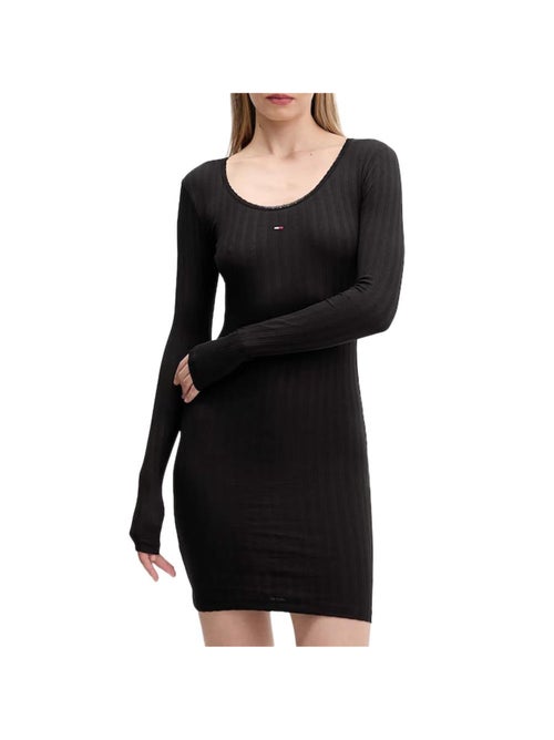 Robe Preta de Mulher Tommy Hilfiger Tjw Irregular Rib - Kiabi Robe Preta de Mulher Tommy Hilfiger Tjw Irregular Rib - Kiabi