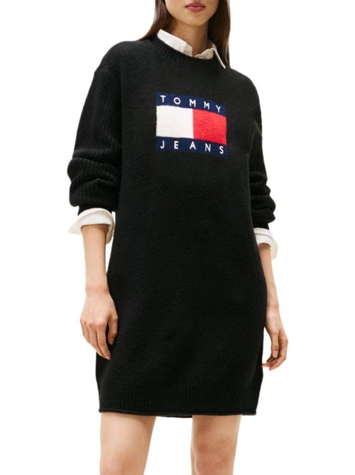 Robe Preta para Mulher Tommy Hilfiger DW0DW21462 - Kiabi Robe Preta para Mulher Tommy Hilfiger DW0DW21462 - Kiabi