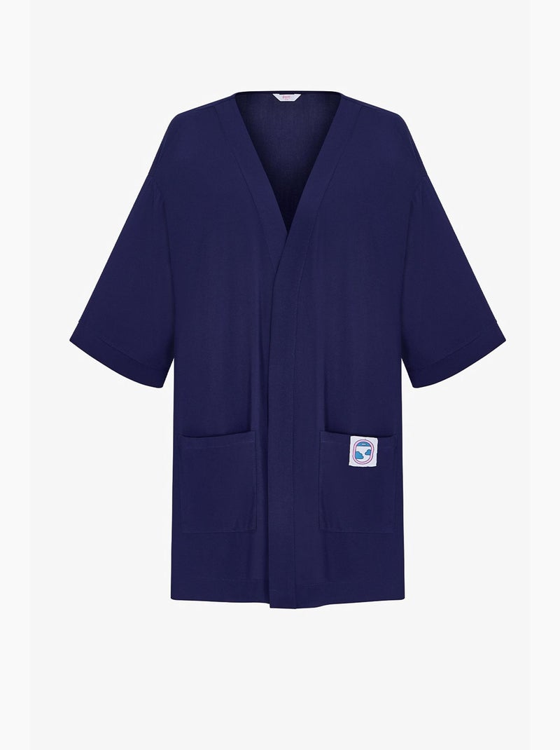 Robe vacation com mangas penti Azul-marinho - Kiabi
