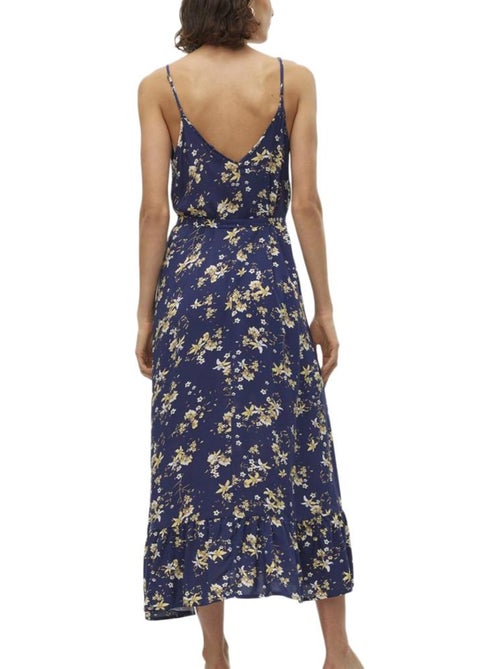 Robe Vero Moda Easy Joy com Padrões Marinho/Amarelo para Mulher - Kiabi Robe Vero Moda Easy Joy com Padrões Marinho/Amarelo para Mulher - Kiabi