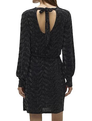 Robe Vero Moda Lucy para Mulher em Preto e Prateado