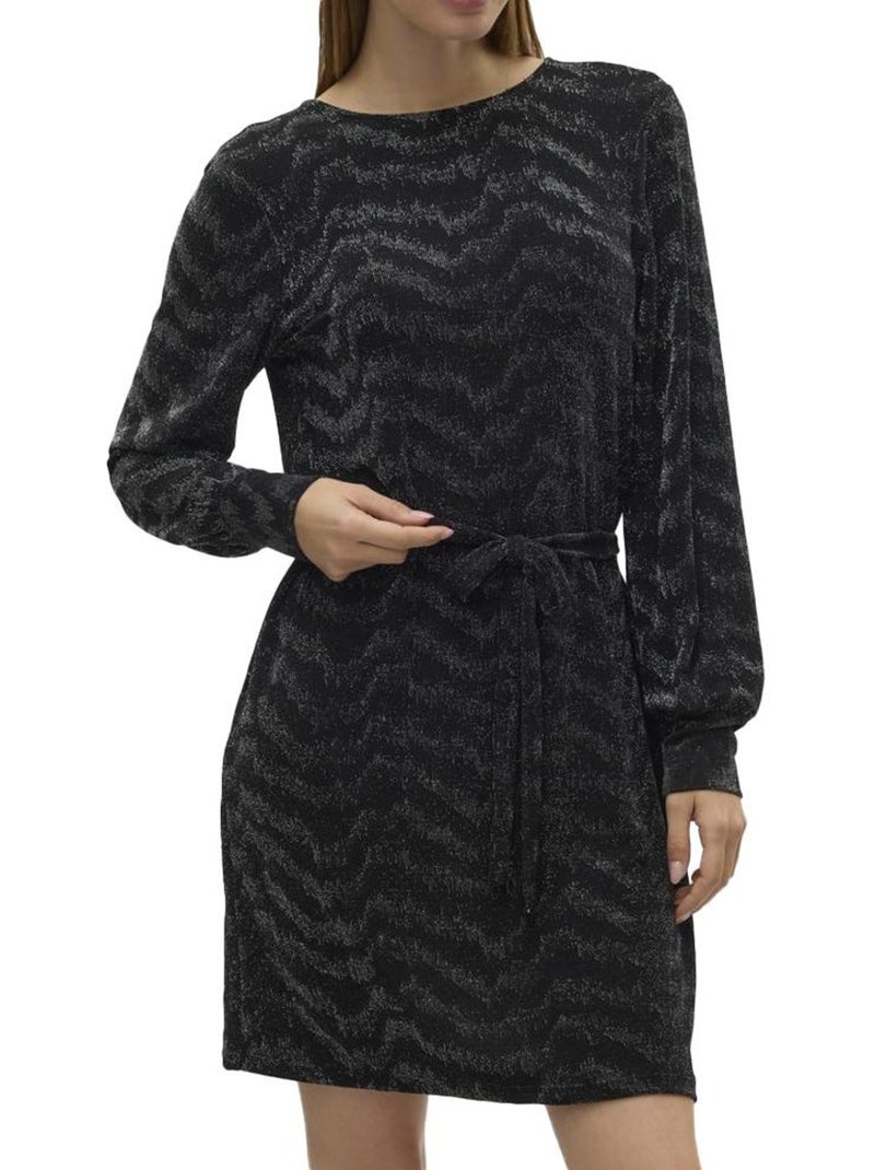 Robe Vero Moda Lucy para Mulher em Preto e Prateado Prata - Kiabi