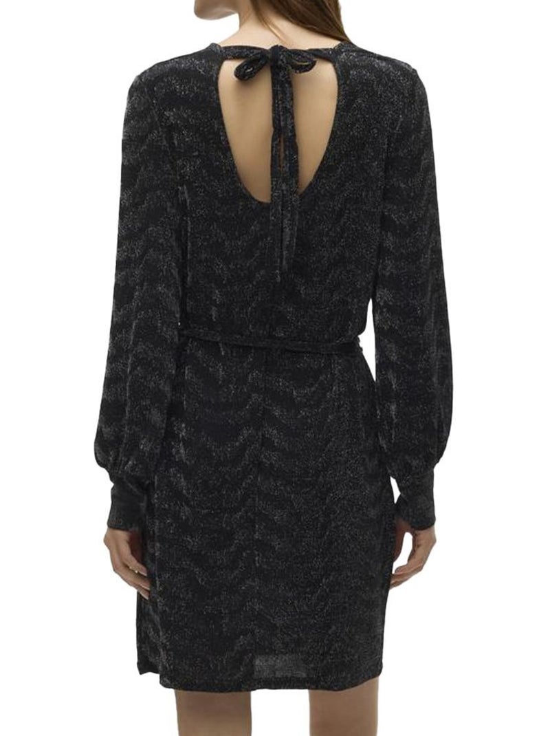 Robe Vero Moda Lucy para Mulher em Preto e Prateado Prata - Kiabi