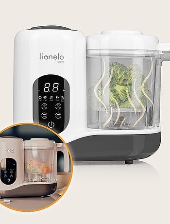 Robô de cozinha para bebé 5em1 LIONELO - Misturadora - Cozedura a vapor - Aquecedor - Esterilizador