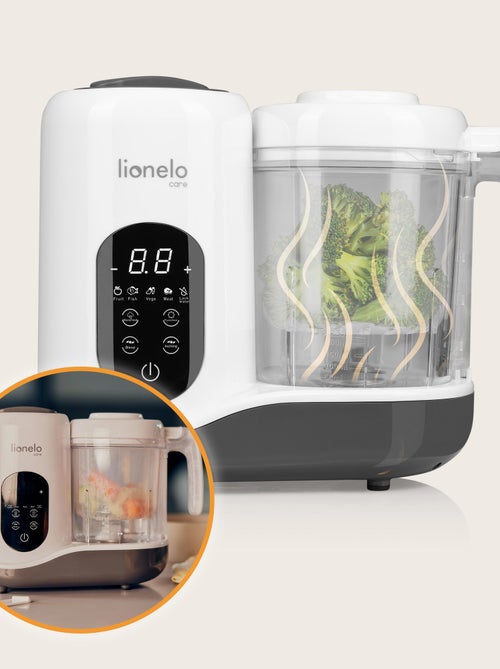 Robô de cozinha para bebé 5em1 LIONELO - Misturadora - Cozedura a vapor - Aquecedor - Esterilizador - Kiabi