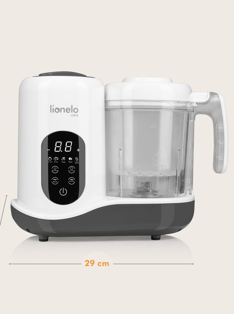 Robô de cozinha para bebé 5em1 LIONELO - Misturadora - Cozedura a vapor - Aquecedor - Esterilizador Branco - Kiabi