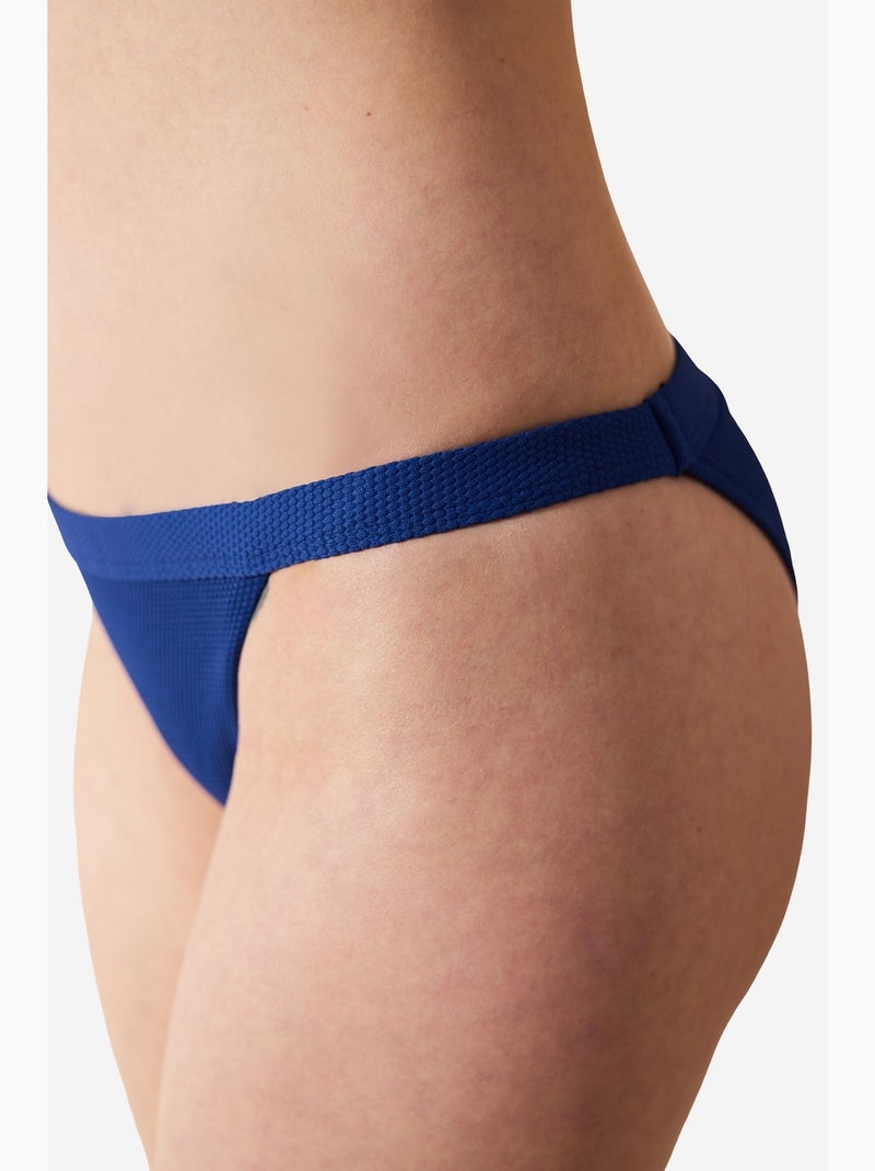 Romina cueca de biquíni super texturizada penti Azul-cobalto - Kiabi