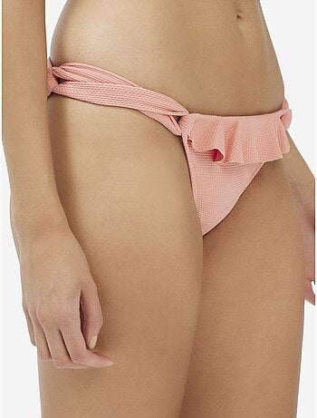 Rosey cueca de biquíni com babado lateral penti