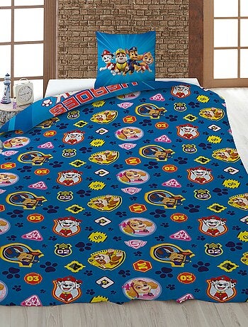 Roupa de cama + 1 fronha 'Patrulha Pata' em algodão