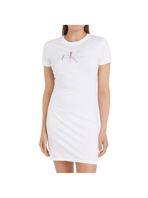 Roupão Branco Calvin Klein Jeans Monólogo Difuso para Mulher - Kiabi Roupão Branco Calvin Klein Jeans Monólogo Difuso para Mulher - Kiabi