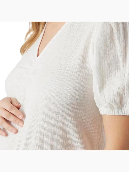 Roupão Branco Sólido Mamalicious Mylah para Mulher - Kiabi Roupão Branco Sólido Mamalicious Mylah para Mulher - Kiabi