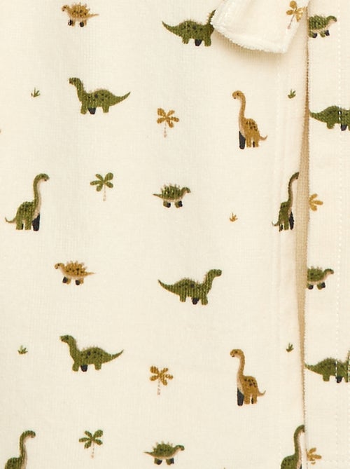 Roupão com Estampado em Algodão Felpudo - Kiabi