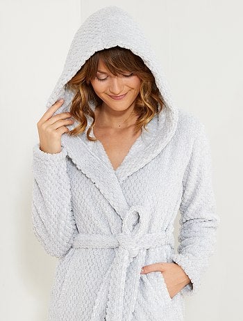 Roupão curto em imitação de pele - Kiabi