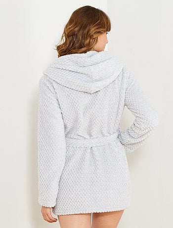 Roupão curto em imitação de pele - Kiabi