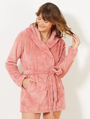 Roupão curto em imitação de pele - Kiabi